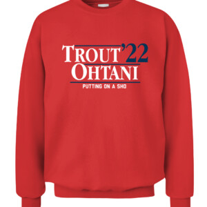 TROUT OHTANI '22 SHIRT Mike Trout, Shohei Ohtani, Los Angeles Angels of Anaheim CACS red front.jpg