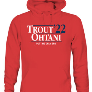 TROUT OHTANI '22 SHIRT Mike Trout, Shohei Ohtani, Los Angeles Angels of Anaheim CAUH red front.jpg