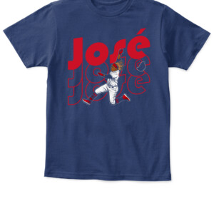 JOSE JOSE JOSE SHIRT Jose Ramirez, Cleveland Guardians APKT navy front.jpg
