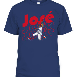 JOSE JOSE JOSE SHIRT Jose Ramirez, Cleveland Guardians CAPT navy front.jpg