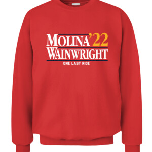 MOLINA WAINWRIGHT '22 SHIRT Yadier Molina, Adam Wainwright, St. Louis Cardinals CACS red front.jpg