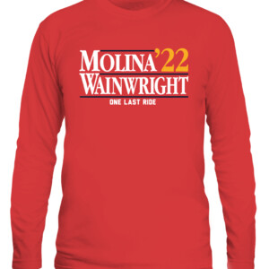 MOLINA WAINWRIGHT '22 SHIRT Yadier Molina, Adam Wainwright, St. Louis Cardinals CALS red front.jpg