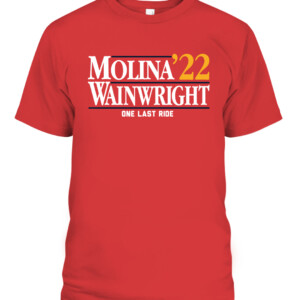 MOLINA WAINWRIGHT '22 SHIRT Yadier Molina, Adam Wainwright, St. Louis Cardinals CAPT red front.jpg