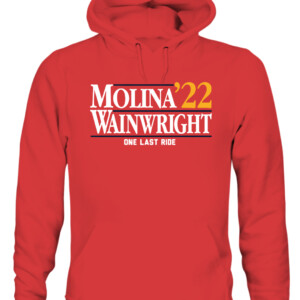 MOLINA WAINWRIGHT '22 SHIRT Yadier Molina, Adam Wainwright, St. Louis Cardinals CAUH red front.jpg