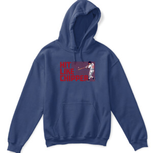 HIT LIKE CHIPPER SHIRT Chipper Jones, Atlanta Braves APKH navy front.jpg