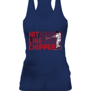HIT LIKE CHIPPER SHIRT Chipper Jones, Atlanta Braves CAWT navy front.jpg