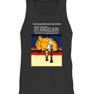 NeonGenesis Evangelion The End Of Neon Genesis Garfieldgelion Shirt Funny Garfield, anime, coldink, film, Garfield, meme, movies, Neon Genesis Evangelion, tv show CATT black front.jpg