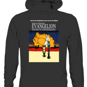 NeonGenesis Evangelion The End Of Neon Genesis Garfieldgelion Shirt Funny Garfield, anime, coldink, film, Garfield, meme, movies, Neon Genesis Evangelion, tv show CAUH black front.jpg