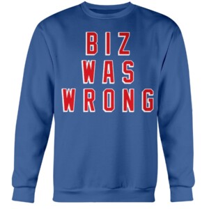 BIZ WAS WRONG SHIRT New York Rangers Crewneck