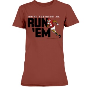 RUN 'EM SHIRT 2022 NFL Draft, Brian Robinson Jr, Washington Commanders 1