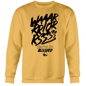 Waaarrriorrssss Gold Blooded Shirt 2022 NBA Playoffs, Golden State Warriors Crewneck