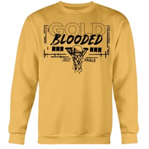 GOLD BLOODED 2022 FINAL SHIRT 2022 NBA Finals, Golden State Warriors Vrewneck