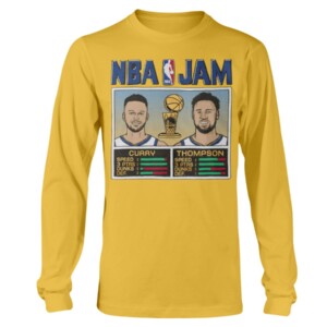 NBA JAM Warriors Stephen Curry & Klay Thompson SHIRT Golden State Warriors, 2022 NBA Finals Champions Longsleeve