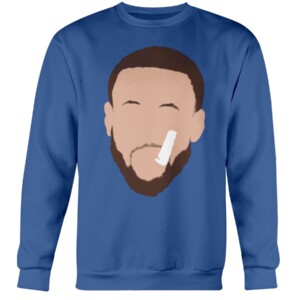 STEPHEN CURRY MOUTHGUARD SHIRT Golden State Warriors 2022 NBA Finals Champions Crewneck