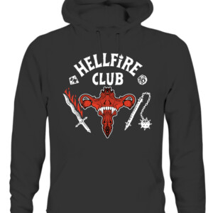 Stranger Things 4 Retro Hellfire Club Pro Choice Skull & Weapons Hoodie