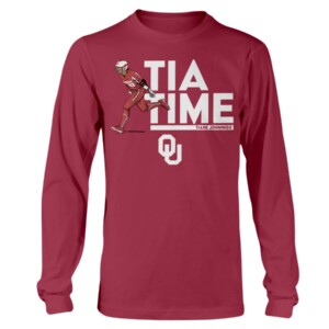 TIA TIME SHIRT Tiare Jennings, Oklahoma Softball, Oklahoma Sooners longsleeve