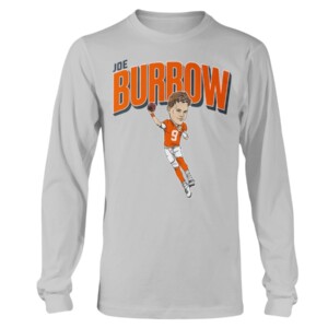 JOE BURROW CARICATURE SHIRT Joe Burrow, Cincinnati Bengals Longsleeve