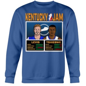 Kentucky Jam Shirt Oscar Tshiebwe, Will Levis, Kentucky Wildcats Crewneck