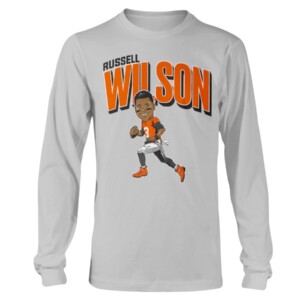 RUSSELL WILSON CARICATURE SHIRT Russell Wilson, Denver Broncos Longsleeve