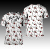 Stranger Things 4 Hellfire Club Skull & Weapons Full Print T Shirt