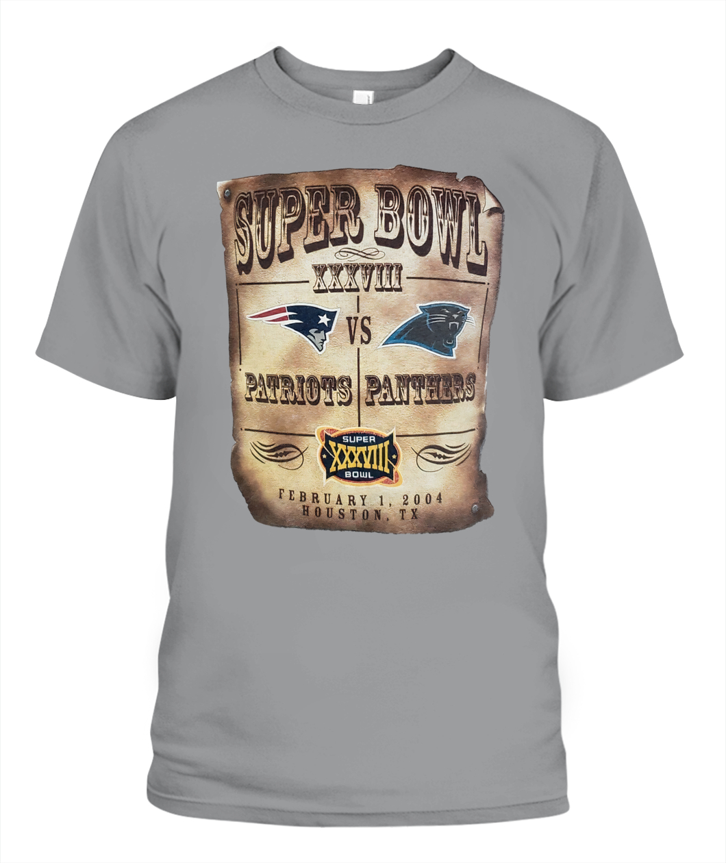 New England Patriots Vs Carolina Panthers Super Bowl XXXVIII Shirt