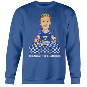 BREAKFAST OF CHAMPIONS SHIRT Will Levis, Kentucky Wildcats Crewneck