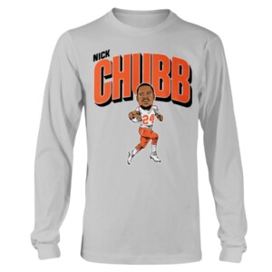 NICK CHUBB CARICATURE SHIRT Nick Chubb, Cleveland Browns Longsleeve