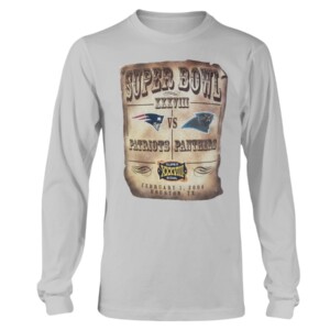 New England Patriots Vs Carolina Panthers Super Bowl XXXVIII Shirt Longsleeve
