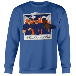 OUTFIELD TRIO SHIRT Brandon Nimmo, Mark Canha, Starling Marte, New York Mets Crewneck