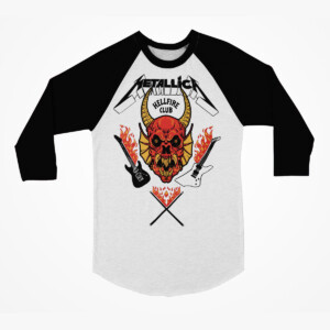 STRANGER THINGS X METALLICA HELLFIRE CLUB RAGLAN SHIRT