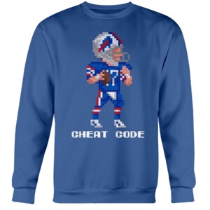 CHEAT CODE SHIRT Josh Allen, Buffalo Bills Crewneck