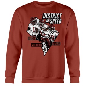 DISTRICT OF SPEED 2022 SHIRT Jahan Dotson, Terry McLaurin, Curtis Samuel, Washington Commanders Crewneck