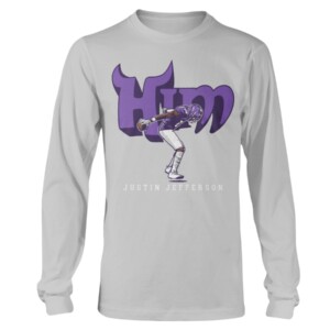 HIM SHIRT Justin Jefferson, Minnesota Vikings Longsleeve