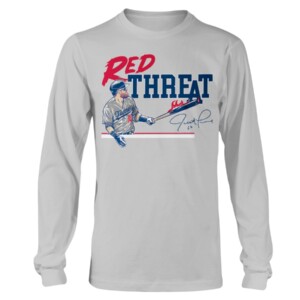 THE RED THREAT SHIRT Justin Turner, Los Angeles Dodgers Longsleeve