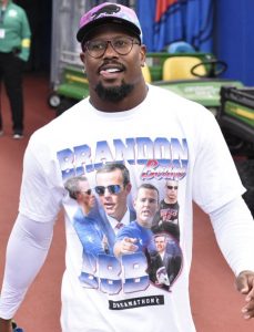 Von Miller's latest shirt for warmups? Buffalo Bills GM Brandon Beane