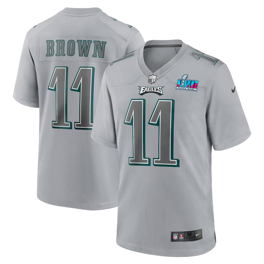 Premium Nike AJ Brown Philadelphia Eagles Super Bowl LVII Patch Atmosphere  Fashion Game Jersey Shirt, hoodie, sweater, long sleeve and tank top