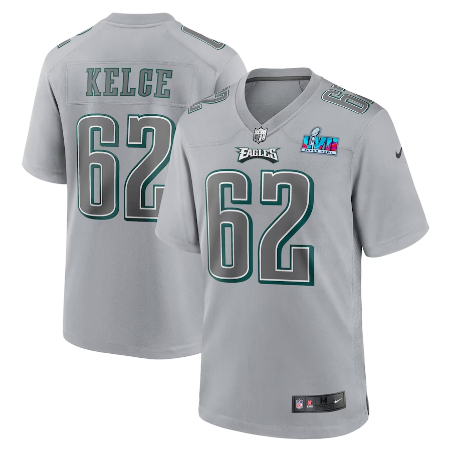 Jason Kelce Philadelphia Eagles Nike Super Bowl Lvii Patch Atmosphere Fashion Game Jersey
