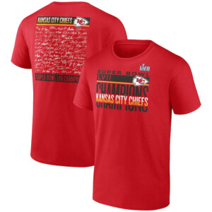 Kansas City Chiefs Super Bowl LVII Champions Signature Roster T Shirt