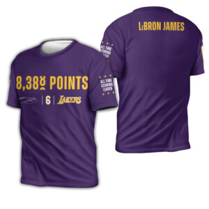 LeBron James Los Angeles Lakers NBA All Time Scoring Record T Shirt