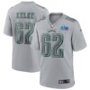 Men's Nike Jason Kelce Gray Philadelphia Eagles Super Bowl LVII Patch Atmosphere Fashion Game Jersey