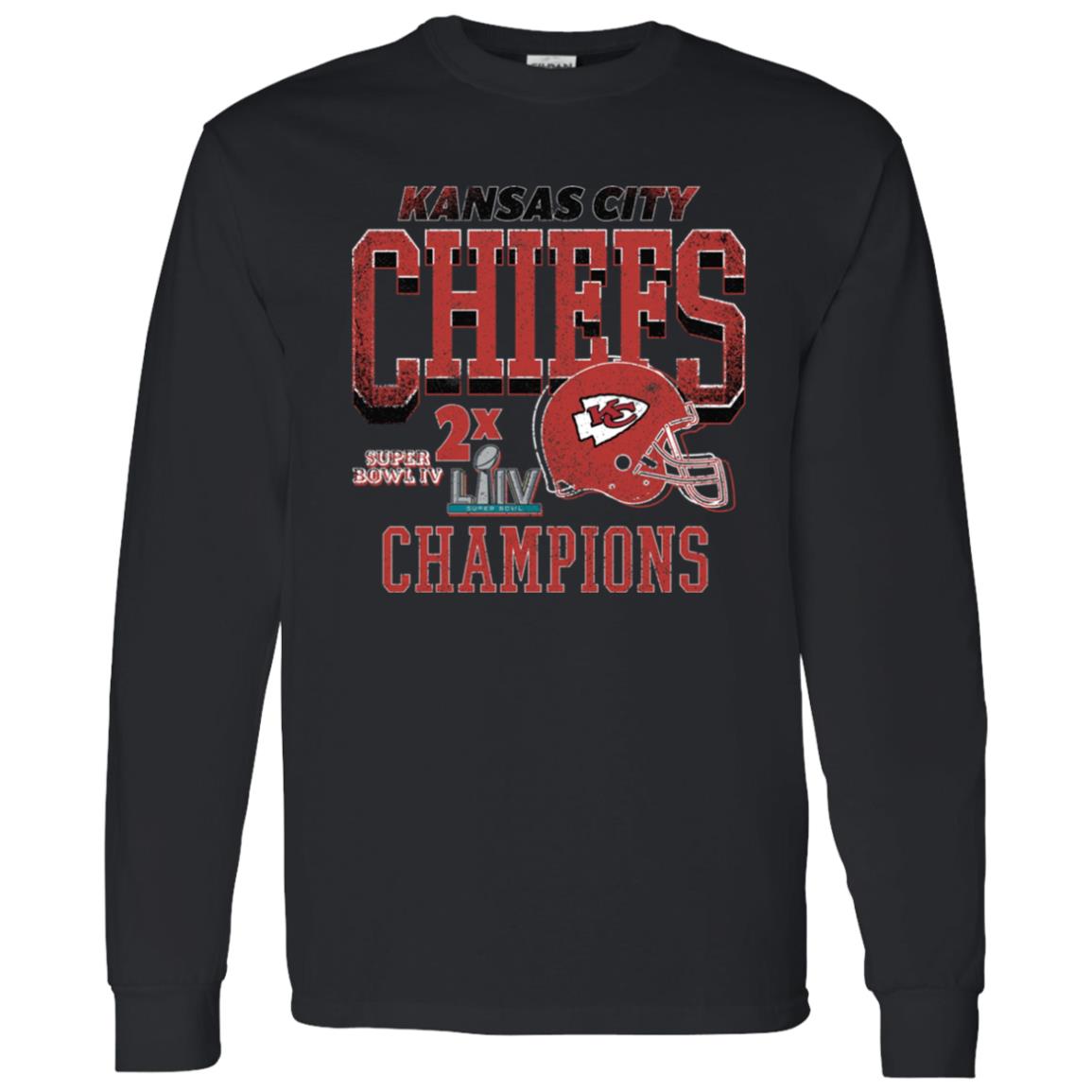 Kansas City Chiefs AFC Championship LIV Long Sleeve Shirt Gray