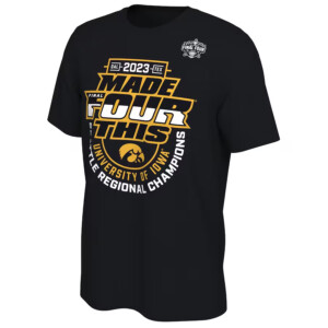 Iowa Hawkeyes 2023 NCAA Women's Basketball Tournament March Madness Final Four Regional Champions Locker Room T Shirt