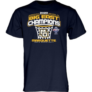 Marquette Golden Eagles 2023 Big East Men's Basketball Conference Tournament Champions Locker Room T Shirt