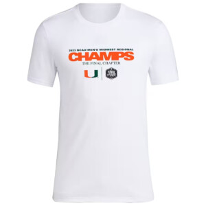 Miami Hurricanes 2023 NCAA Men's Basketball Tournament March Madness Final Four Regional Champions Locker Room T Shirt