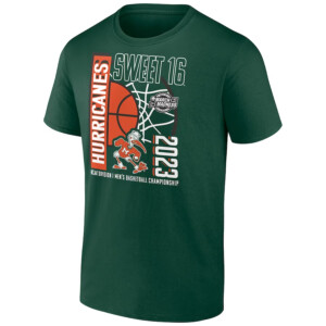 Miami Hurricanes 2023 NCAA Men's Basketball Tournament March Madness Sweet 16 T Shirt