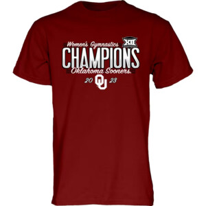Oklahoma Sooners 2023 Big 12 Women's Gymnastics Tournament Champions T Shirt
