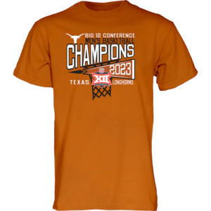 Texas Longhorns 2023 Big 12 Men's Basketball Conference Tournament Champions Locker Room T Shirt