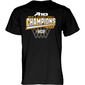 VCU Rams 2023 Atlantic 10 Men's Basketball Conference Tournament Champions Locker Room T Shirt
