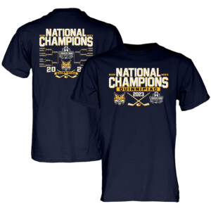 Quinnipiac Bobcats 2023 NCAA Men's Ice Hockey National Champions Bracket T Shirt