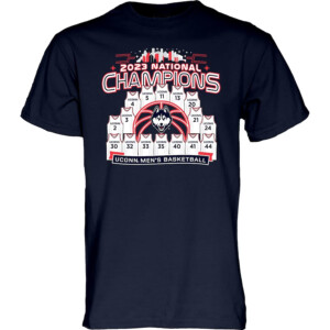 UConn Huskies 2023 NCAA Men's Basketball National Champions Jerseys T Shirt